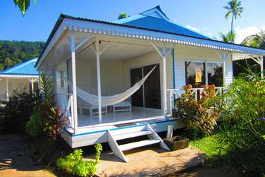 Dans ses superbes bungalows...