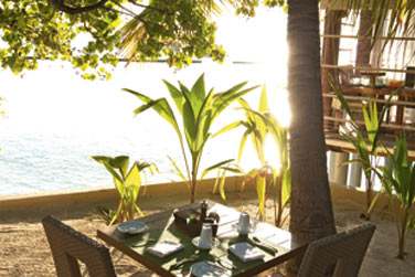Un djeuner au Manta les pieds dans le sable face  la mer