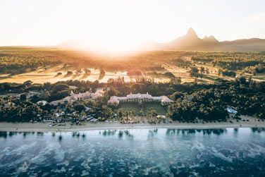 Le magnifique coucher de soleil sur l'htel