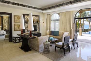 Salle de sjour de la Villa Palm Beach 2 chambres