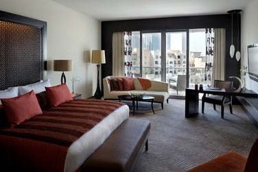 La chambre Premier, dote d'un balcon pour admirer la vue sur l'tonnante Duba