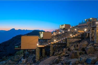 The View domine la valle et le village d'Al Hamra vous offrant un panorama  couper le souffle