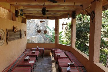 La terrasse extrieure du restaurant