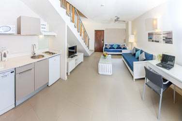 Les appartements 2 chambres sont trs spacieux et disposent d'une grande pice de vie