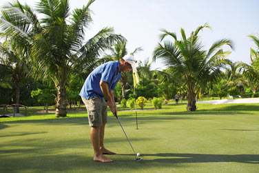 Au coeur de l'le, vous pourrez tester votre green !