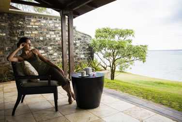 La terrasse de la Suite Senior Front de mer