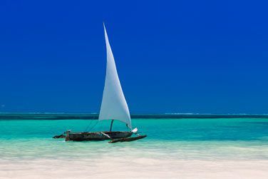 La palge de sable blanc  Zanzibar