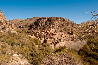 Wadi Bani Habeb : un village  la vgtation luxuriante