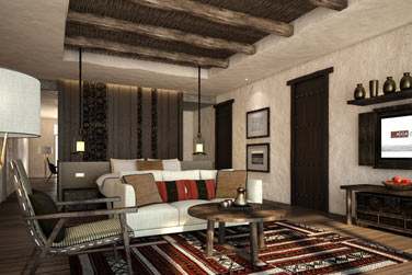 Le coin salon d'une Suite aux touches de dcoration traditionnelle