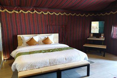 L'intireur des Sultan Tent