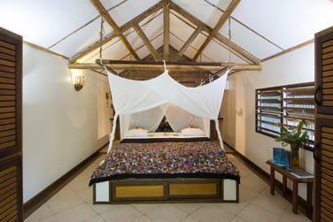 La dcoration est simple, avec des touches tropicales