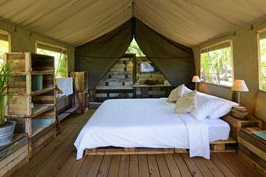 Les tentes d'Otentic Ecolodge sont confortables et bien amnages