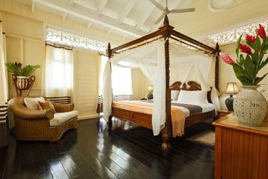 La dcoration et l'ambiance de la suite lune de miel