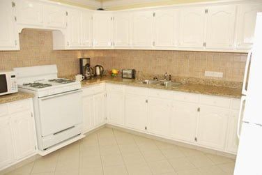 La cuisine quipe de l'un des appartements