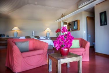 Le coin salon de la suite deluxe