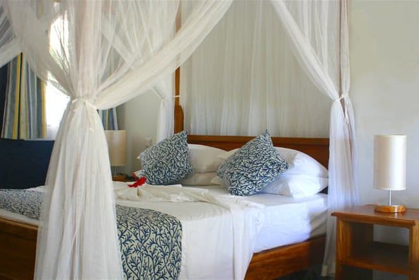 Le style est contemporain agrment de touches seychelloises