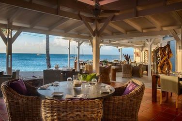 Ce petit lodge offre une vue imprenable sur la mer des Carabes