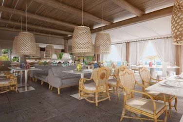 Le restaurant propose une cuisine crole et internationale