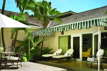 Terrasse extrieure du Cottage jardin