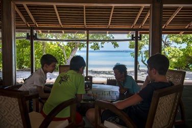 Le Juice Bar vous propose une slection de boissons rafrachissantes avec vue sur le lagon