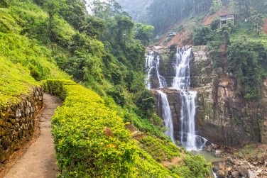 La cascade de Ramboda dans la r�gion de Nuwara eliya