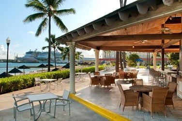 Vue mer, le Patio Bar & Grill pour un snack