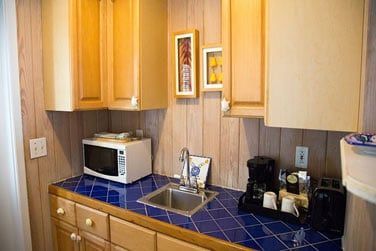 Coin cuisine en cottage front de mer