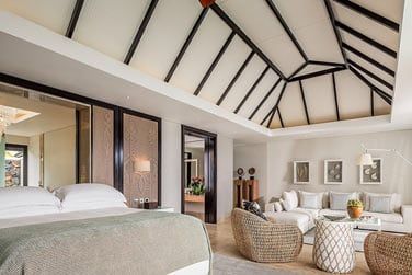 Chambre spacieuse et raffine de la Suite Prsidentielle