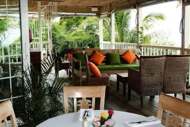 Moment de dtente sur la terrasse