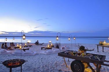 Barbecue sur la plage dans un cadre idyllique...