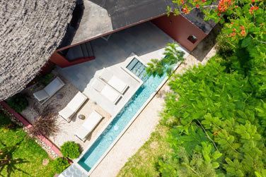 La vue sur l'extrieur des Jungle Villas