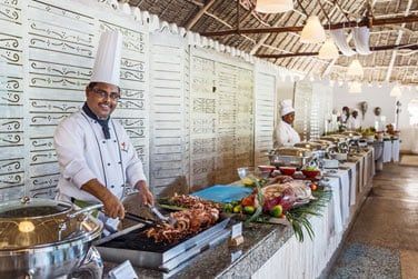 Une large slection d'entres, plats...