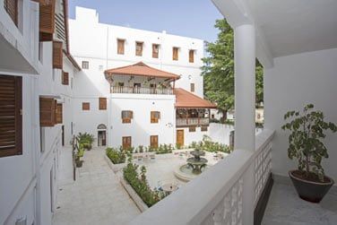 La cour intrieure de l'htel