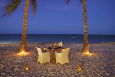 Possibilit de s'offrir un dner romantique sur la plage