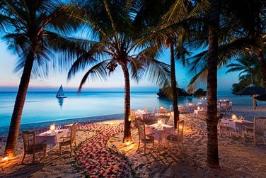 Possibilit de dner sur la plage