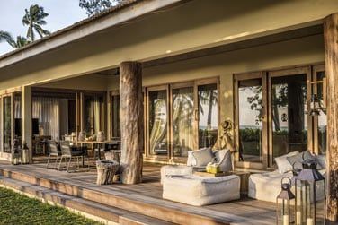 La terrasse confortablement amnage