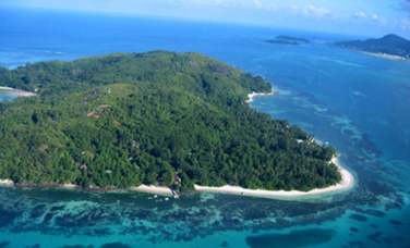situ sur l'le de Cerf Island aux Seychelles