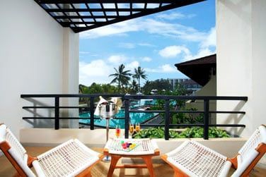 La terrasse de la chambre suprieure vue mer pour des moments au calme !