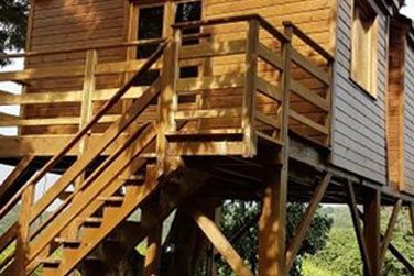 L'extrieur de la cabane