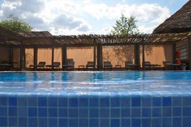 Relaxez-vous dans la piscine aprs une journe de safari