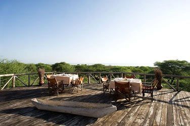 La terrasse du restaurant offrant un incroyable panorama