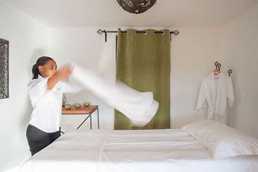 La salle de massage du lodge vous offre la possibilit de vous relaxer pleinement...