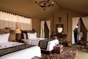 Les tentes ont galement disponibles avec des lits jumeaux