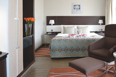 L'une des chambres du Eka Hotel