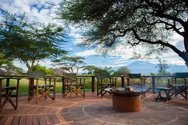 L'espace pour se restaurer au Tawi Lodge