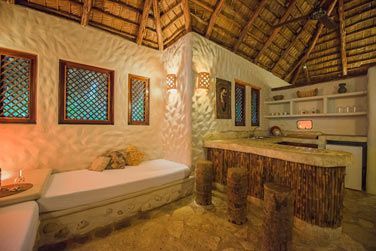 le coin salon du bungalow 2 chambres