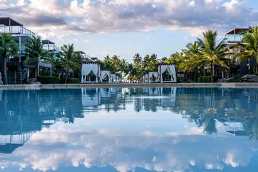 La piscine extrieure de l'htel