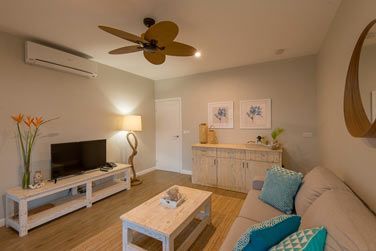 Coin salon des villas 2 et 3 chambres