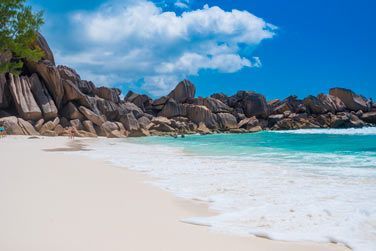 La plage de Grande Anse  La Digue