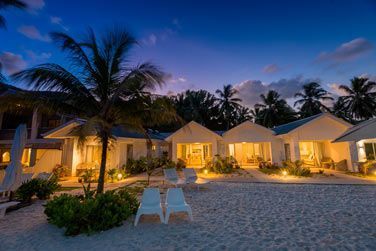 Vue sur les appartements by night